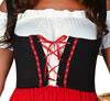 GP80664 – Mittelalter Wirtin Kostüm Rot – Größe: 38 - 40 (M) – Farbe: Rot