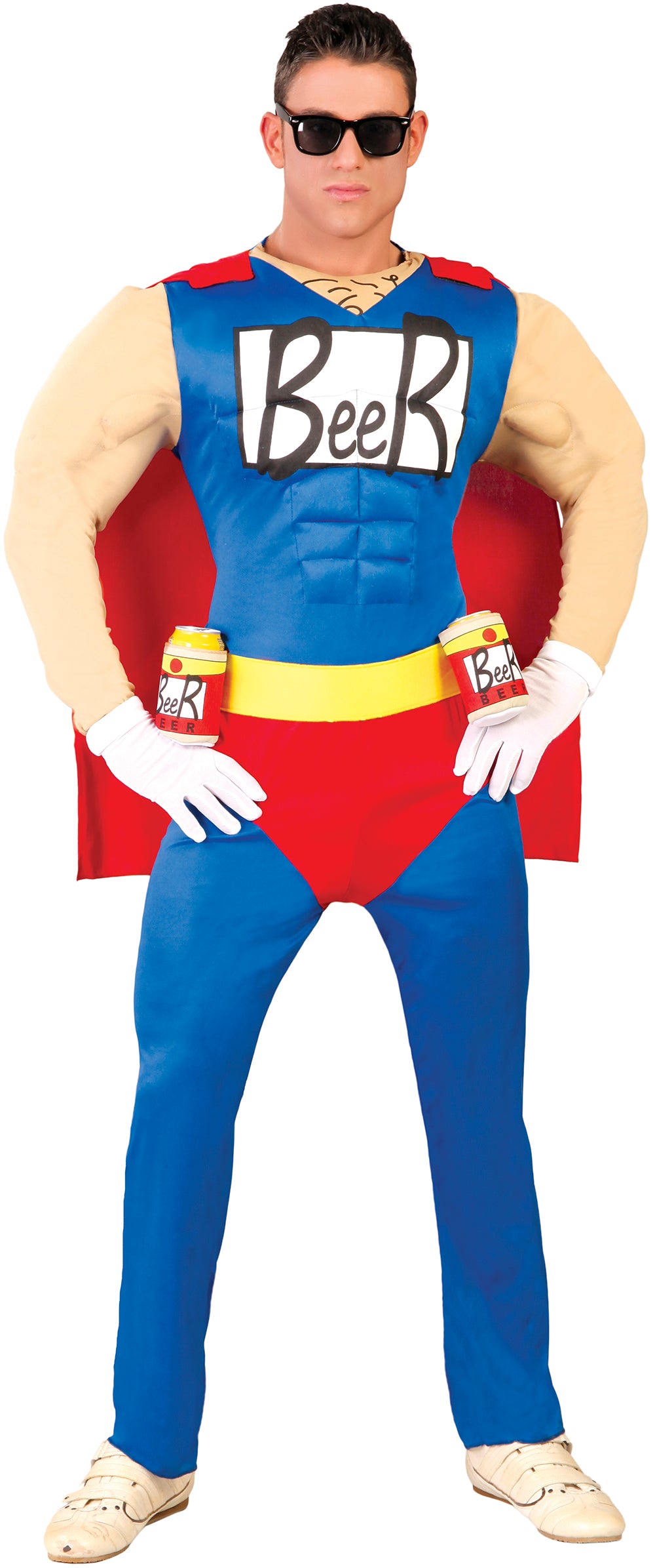 GP80743 – Superhelden Abenteuerfigur Bierliebhaber – Größe: 48 - 50 (M) – Farbe: Blau