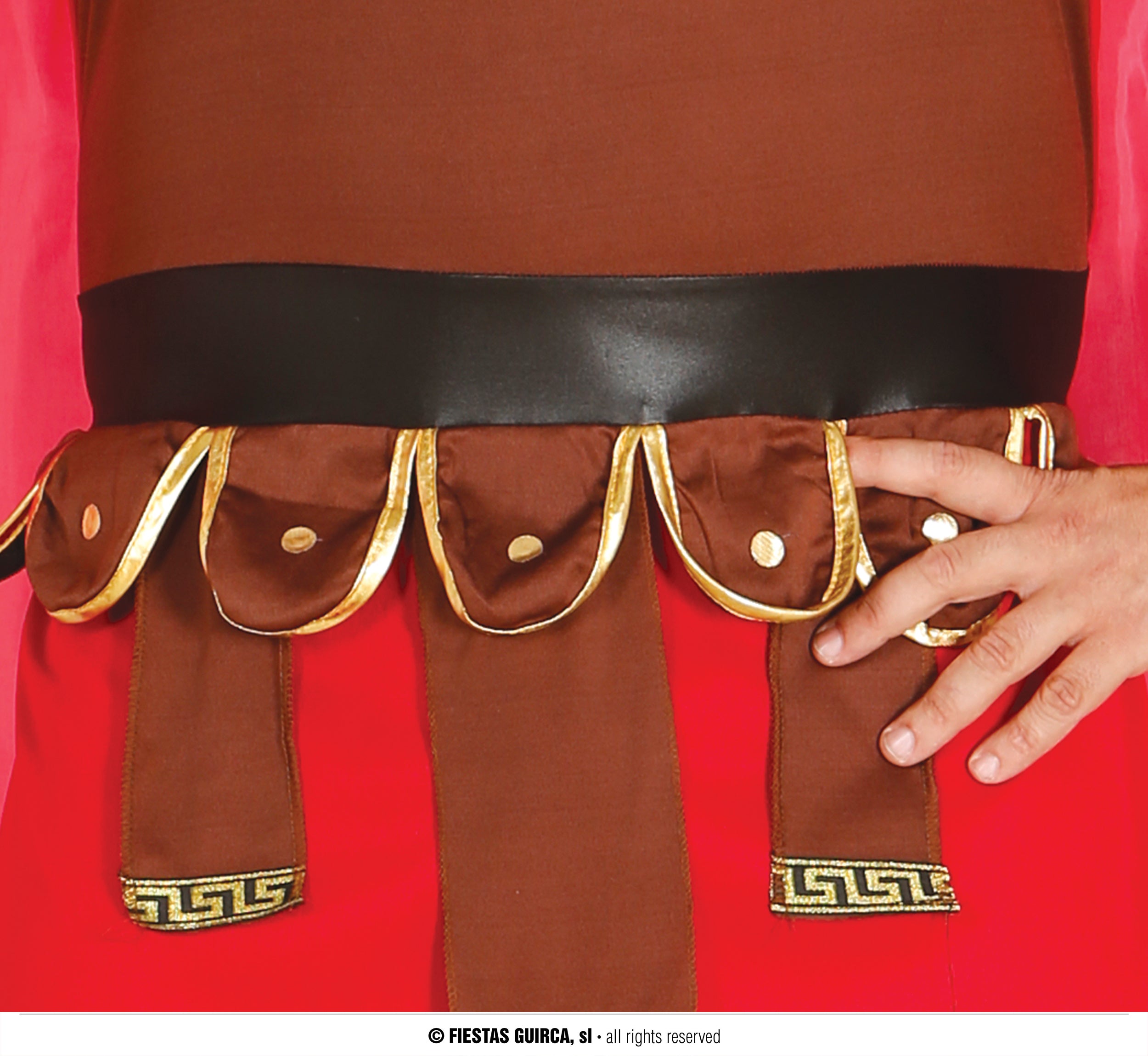 GP84849 – Römischer Krieger Kostüm Historischer – Größe: 48 - 50 (M) – Farbe: Braun