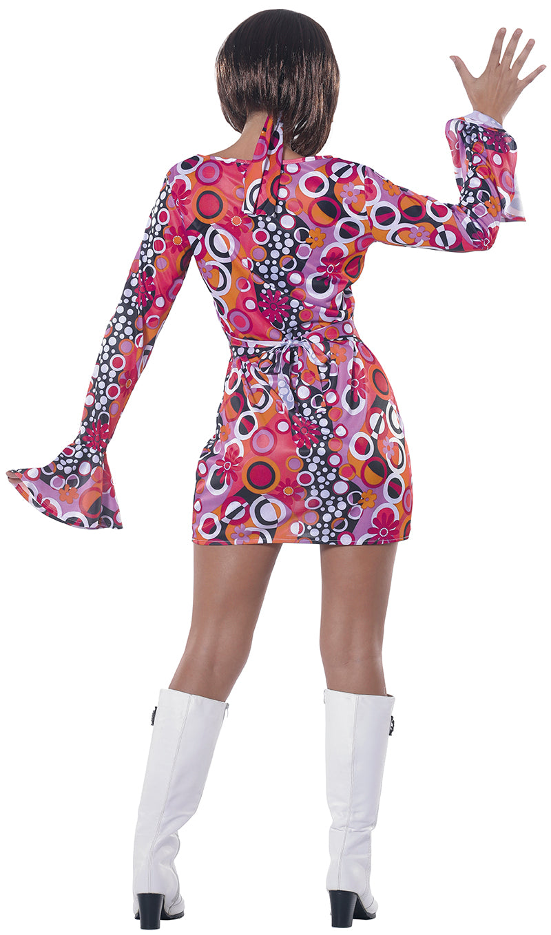 GP80754 – 70S Disco Tanz Kostüm Buntes Retro – Größe: 38 - 40 (M) – Farbe: Mehrfarbig