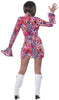 GP80754 – 70S Disco Tanz Kostüm Buntes Retro – Größe: 38 - 40 (M) – Farbe: Mehrfarbig
