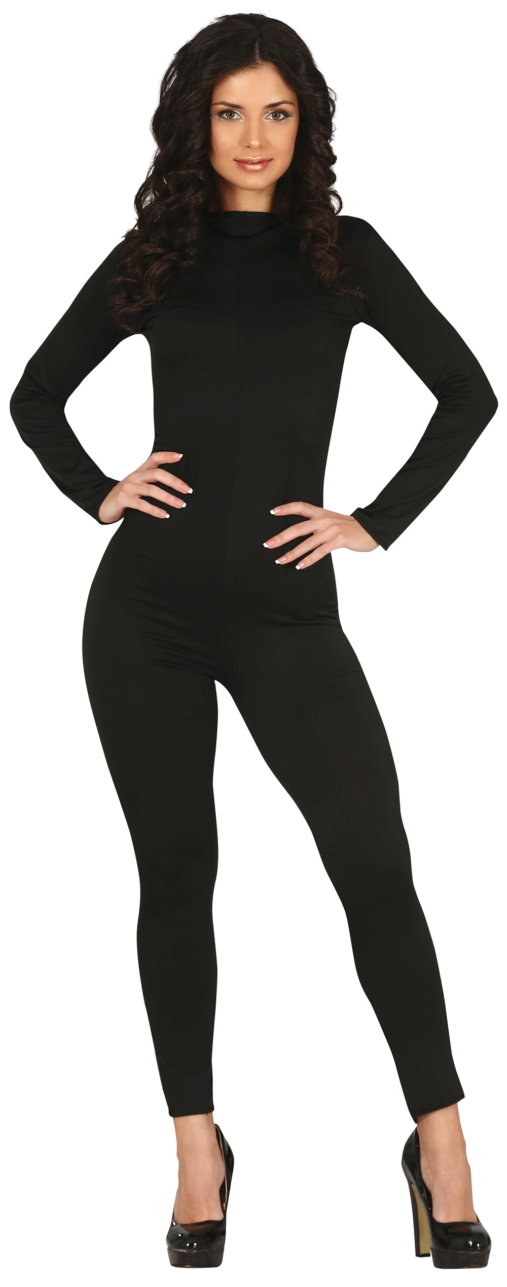 GP80786 – Karneval Sportanzug Schwarz Enganliegende – Größe: 42 - 44 (L) – Farbe: Schwarz