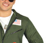 GP80803 – Pilot Abenteurer Filmheld Military – Größe: 48 - 50 (M) – Farbe: Grün