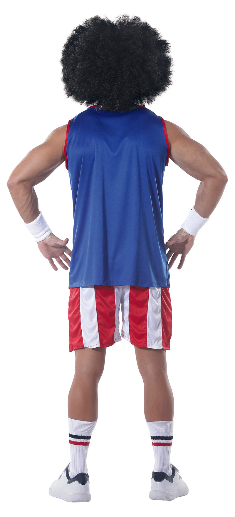GP80811 – Sportlicher Held USA Basketball Kostüm – Größe: 48 - 50 (M), 54 - 56 (XL) – Farbe: Blau