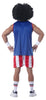 GP80811 – Sportlicher Held USA Basketball Kostüm – Größe: 48 - 50 (M), 54 - 56 (XL) – Farbe: Blau