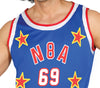 GP80811 – Sportlicher Held USA Basketball Kostüm – Größe: 48 - 50 (M), 54 - 56 (XL) – Farbe: Blau