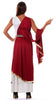 GP80853 – Römische Göttin Toga Kostüm Karneval – Größe: 44 - 46 (XL) – Farbe: Rot