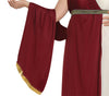 GP80853 – Römische Göttin Toga Kostüm Karneval – Größe: 44 - 46 (XL) – Farbe: Rot