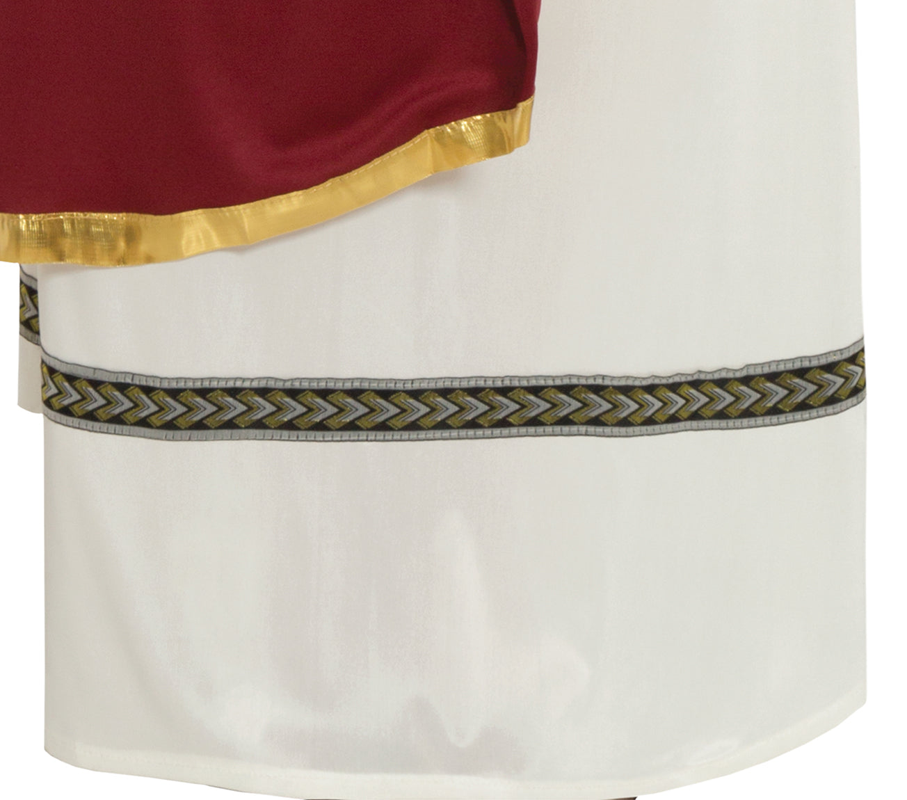 GP80853 – Römische Göttin Toga Kostüm Karneval – Größe: 44 - 46 (XL) – Farbe: Rot