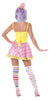 GP84324 – Clown Fasching Kostüm Karneval Buntes – Größe: 36 - 38 (S) – Farbe: Mehrfarbig