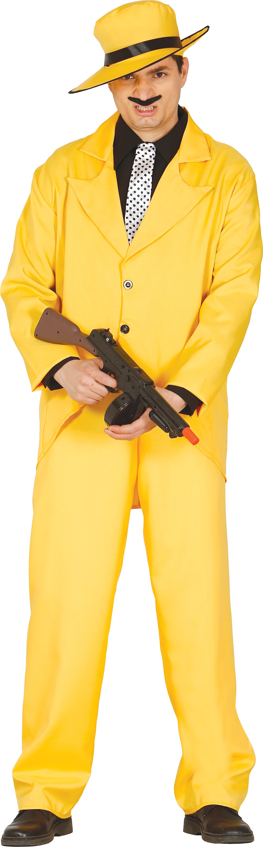 GP84922 – 20s Gangster Retro Outfit Karneval – Größe: 48 - 50 (M) – Farbe: Gelb