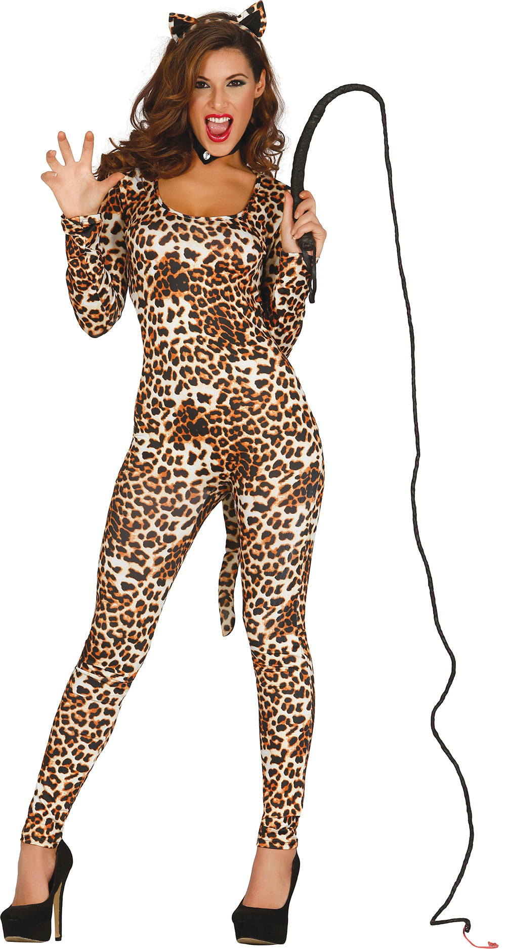 GP84935 – Tierische Grazie Leopard Wildkatze – Größe: 38 - 40 (M) – Farbe: Braun