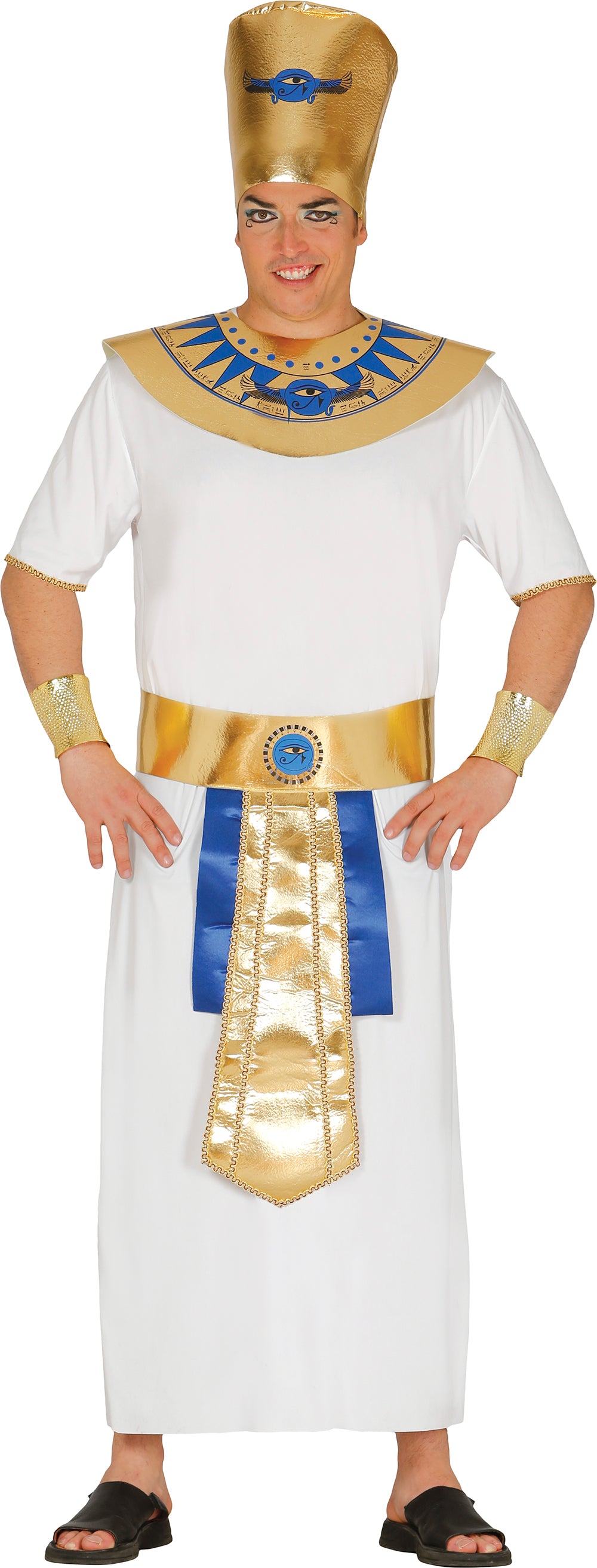 GP84940 – Pharao Kostüm Königsgewand Ägypten – Größe: 48 - 50 (M) – Farbe: Weiß