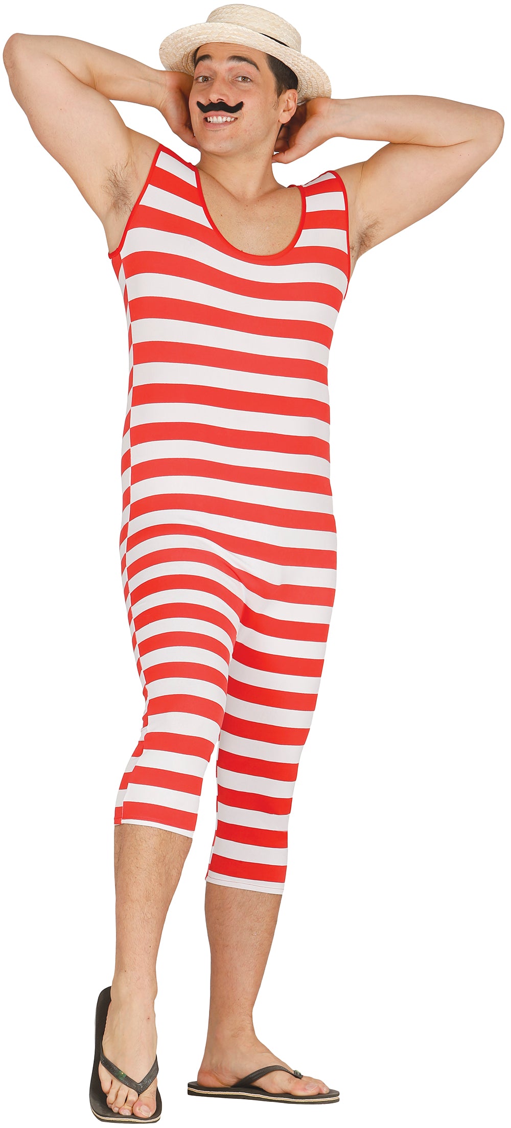 GP84384 – Zwanziger Jahre Sportkostüm Karneval Rot – Größe: 48 - 50 (M) – Farbe: Weiß