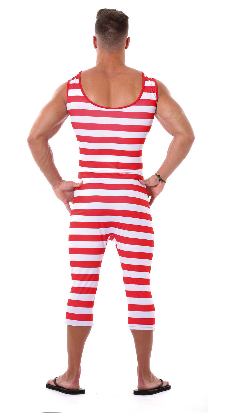 GP84384 – Zwanziger Jahre Sportkostüm Karneval Rot – Größe: 48 - 50 (M) – Farbe: Weiß