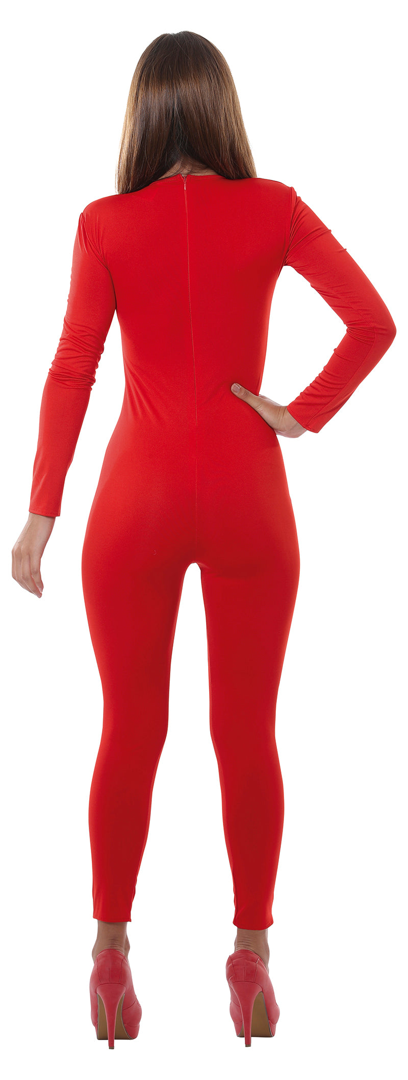 GP84410 – Sportlich Rot Dynamik Kostüm Körperanzug – Größe: 38 - 40 (M) – Farbe: Rot