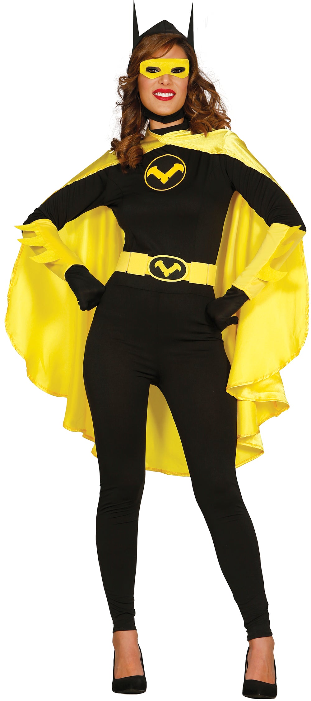 GP84571 – Fledermaus Abenteuerheld Outfit – Größe: 38 - 40 (M) – Farbe: Schwarz
