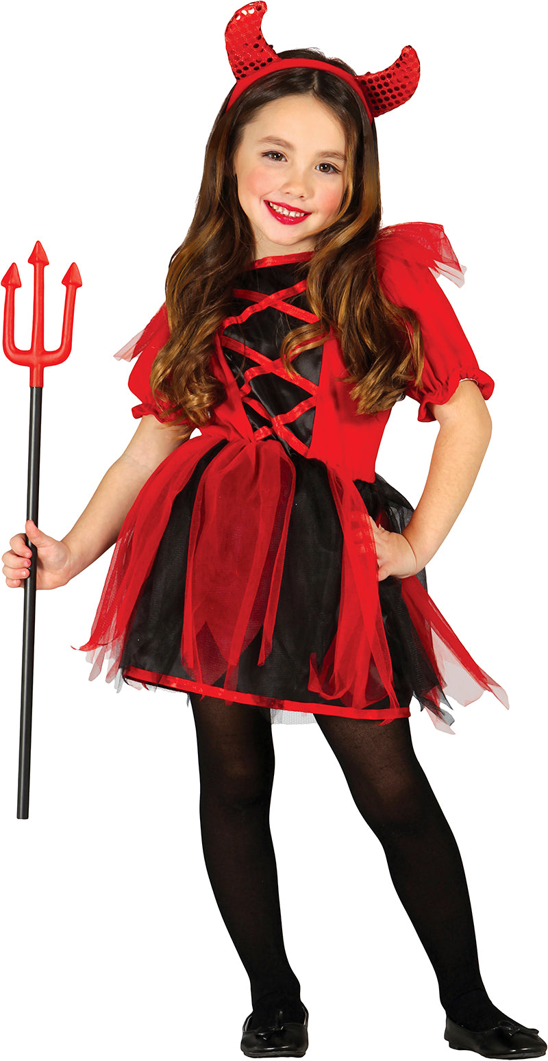 GP85501 – Dämonisches Kinderkostüm Halloween – Größe: 98/104 – Farbe: Rot