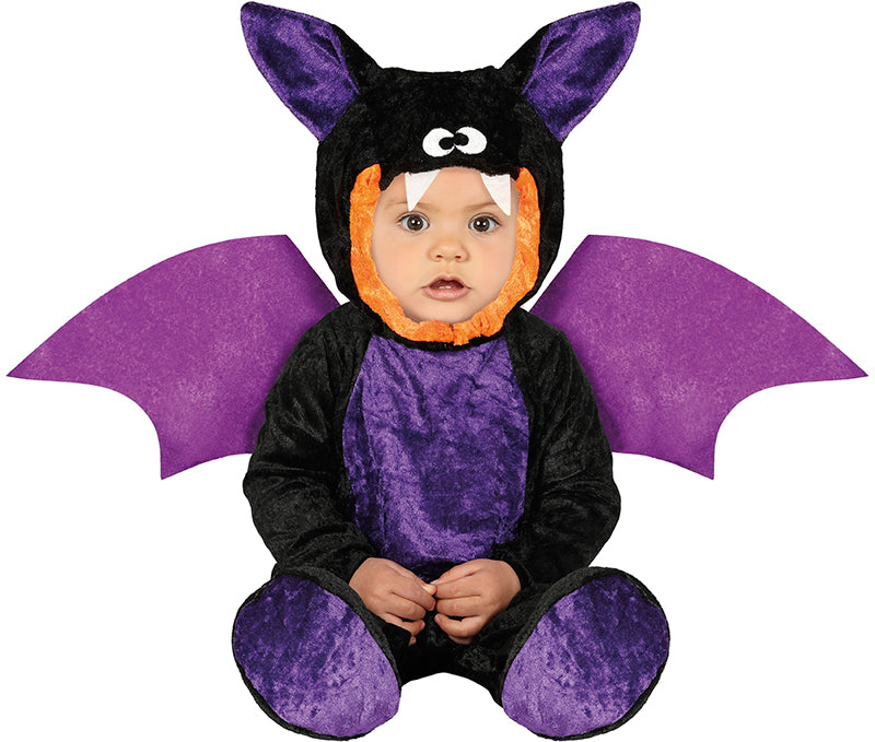 GP85535 – Fledermaus Tier Halloween Baby Overall – Größe: 74/80, 86/92 – Farbe: Schwarz