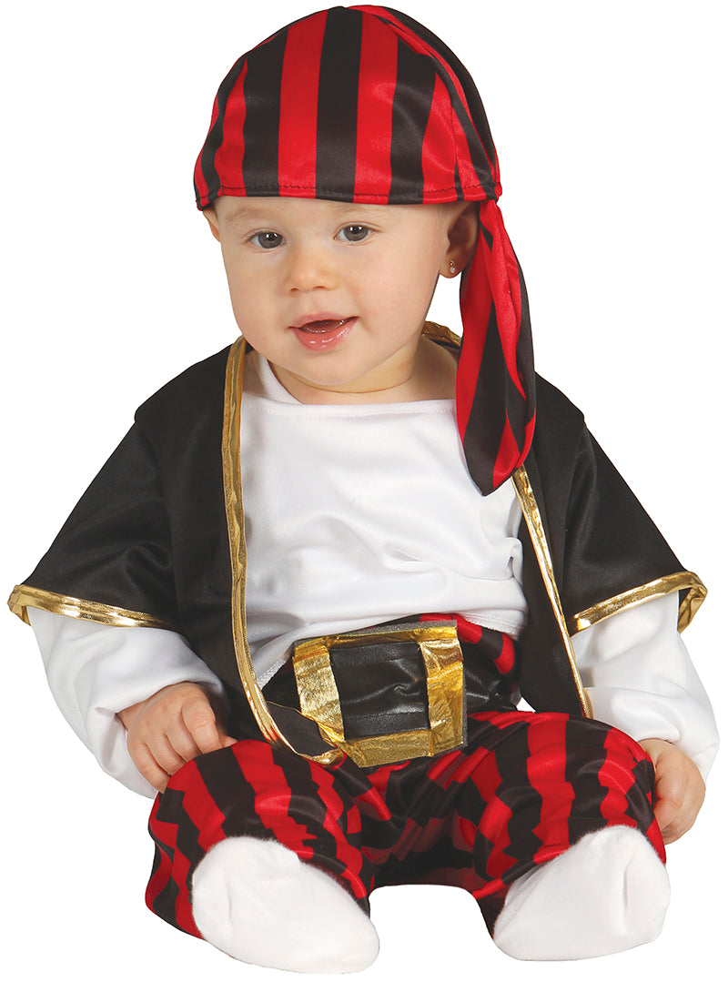 GP85560 – Pirat Abenteuer Set Karneval Kostüm – Größe: 74/80 – Farbe: Schwarz
