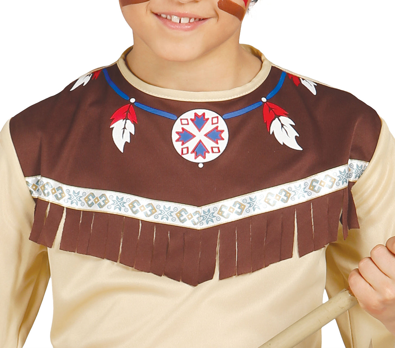 GP85671 – Indianer Stirnband Set Oberteil – Größe: 110/116 – Farbe: Braun