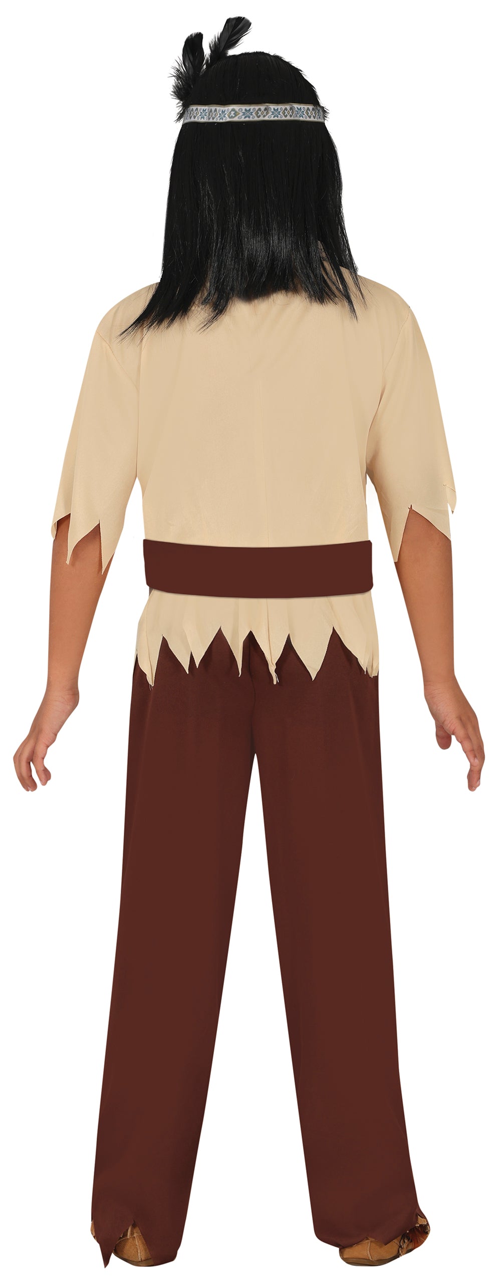 GP85671 – Indianer Stirnband Set Oberteil – Größe: 140/146 – Farbe: Braun