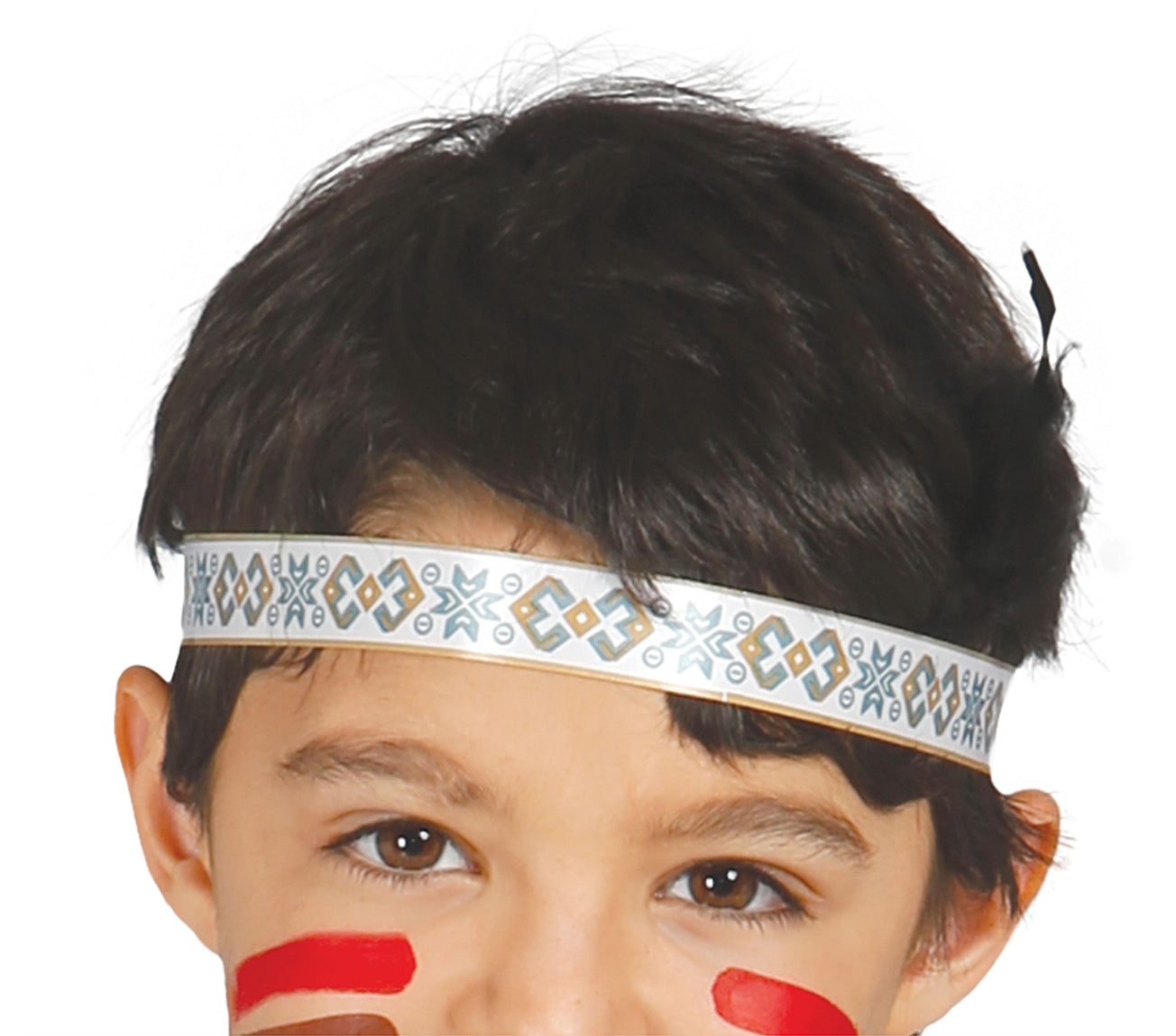 GP85671 – Indianer Stirnband Set Oberteil – Größe: 140/146 – Farbe: Braun