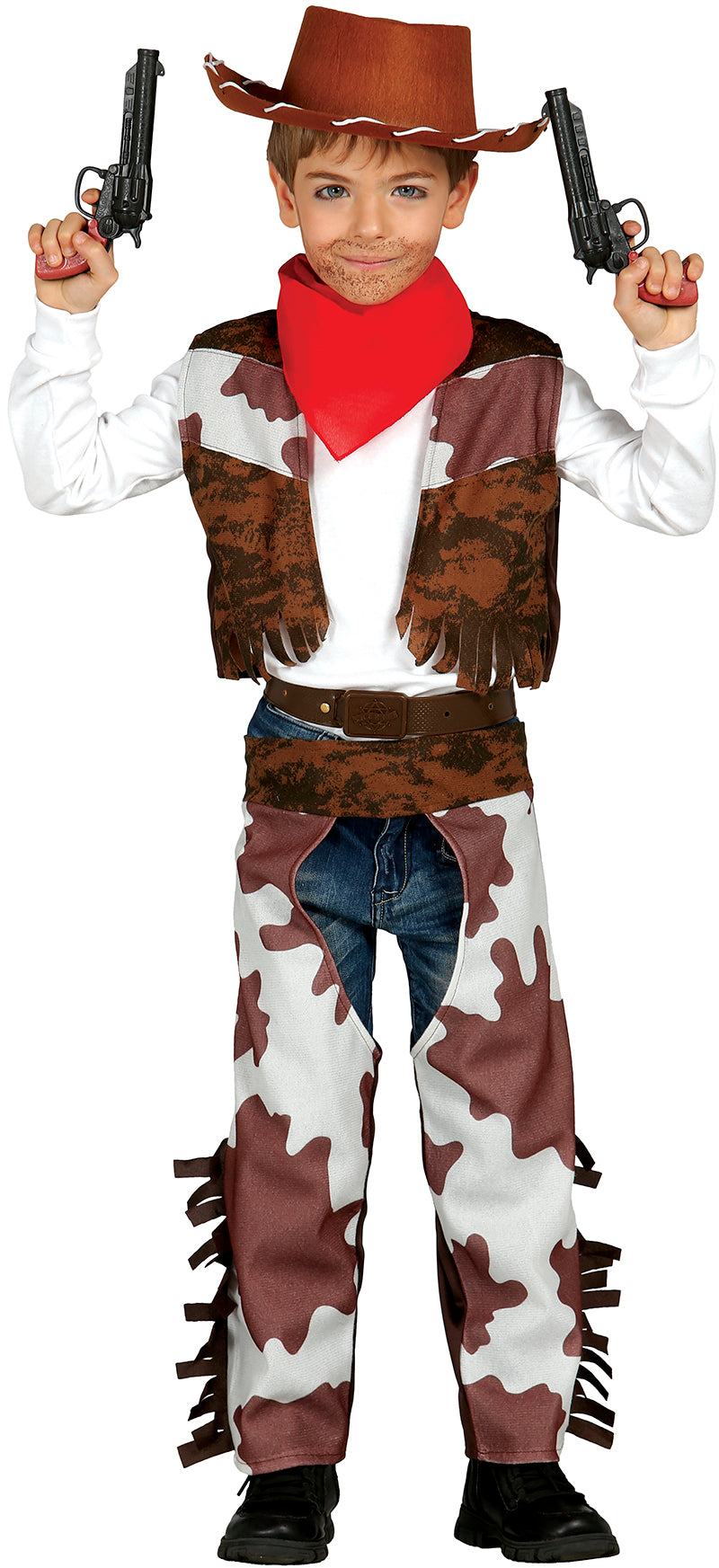 GP85683 – Cowboy Abenteuer Wildwest Kostüm Karneval – Größe: 140/146 – Farbe: Braun