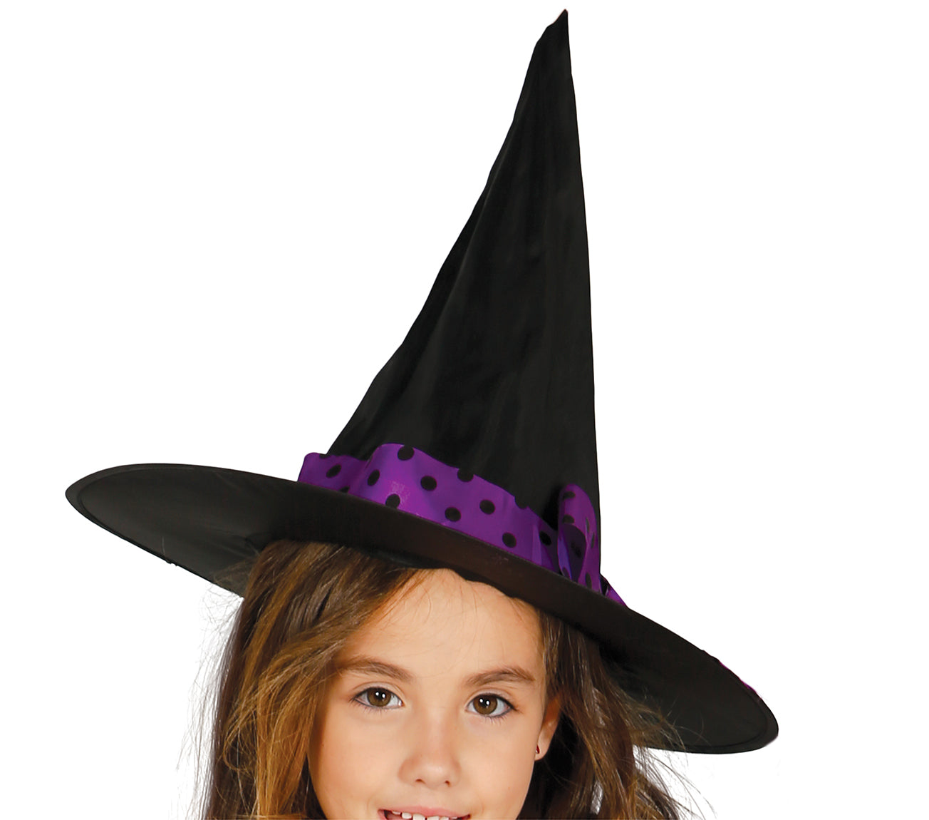 GP85771 – Hexe Zauberhaftes Kleid Hut – Größe: 98/104, 110/116, 128/134, 140/146 – Farbe: Schwarz