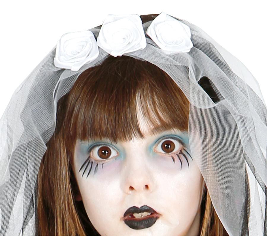 GP85798 – Skelett Braut Kinder Halloween Grusel Kostüm – Größe: 110/116 – Farbe: Schwarz, Ansicht 2