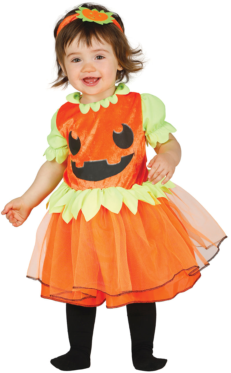 GP85825 – Halloween Kürbis Kostüm Märchenkleid – Größe: 74/80 – Farbe: Orange