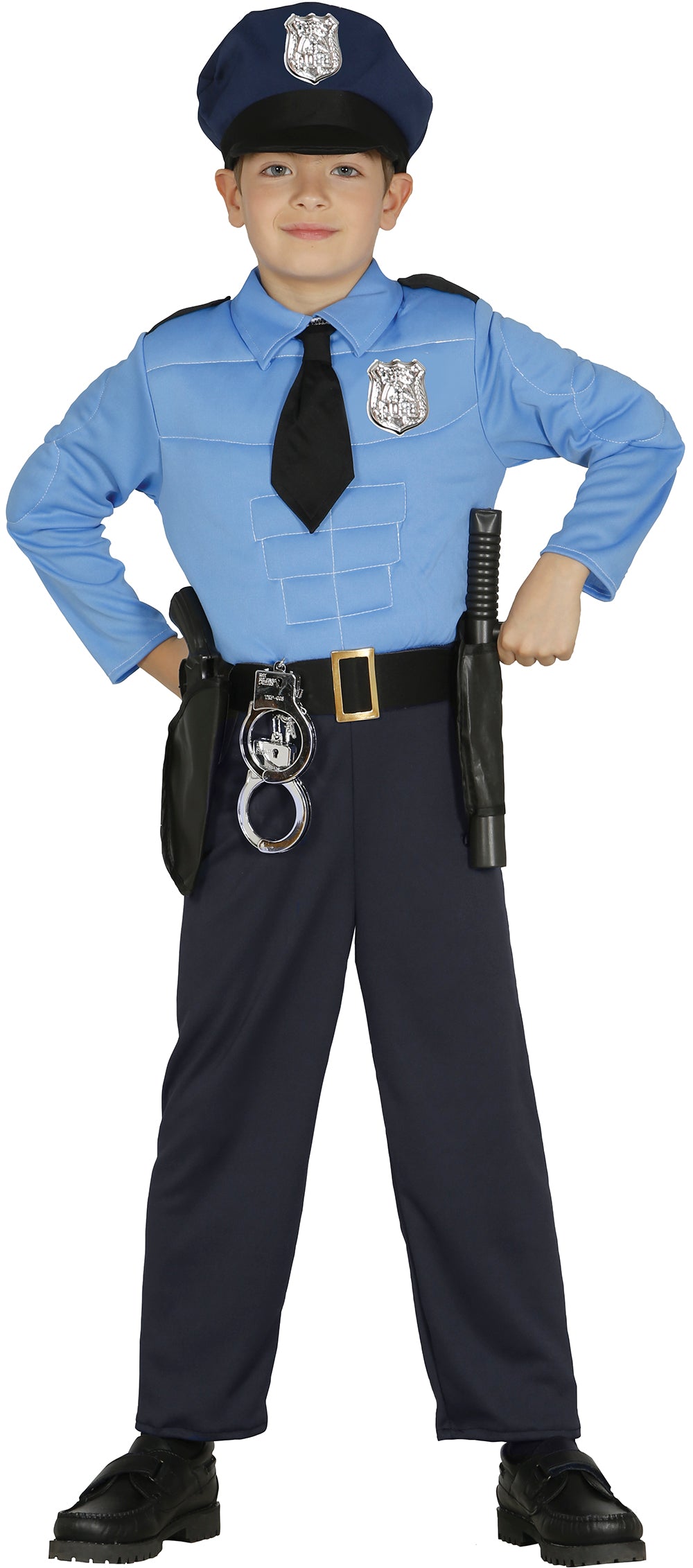 GP85894 – Polizist Kostüm Karneval – Größe: 140/146 – Farbe: Blau