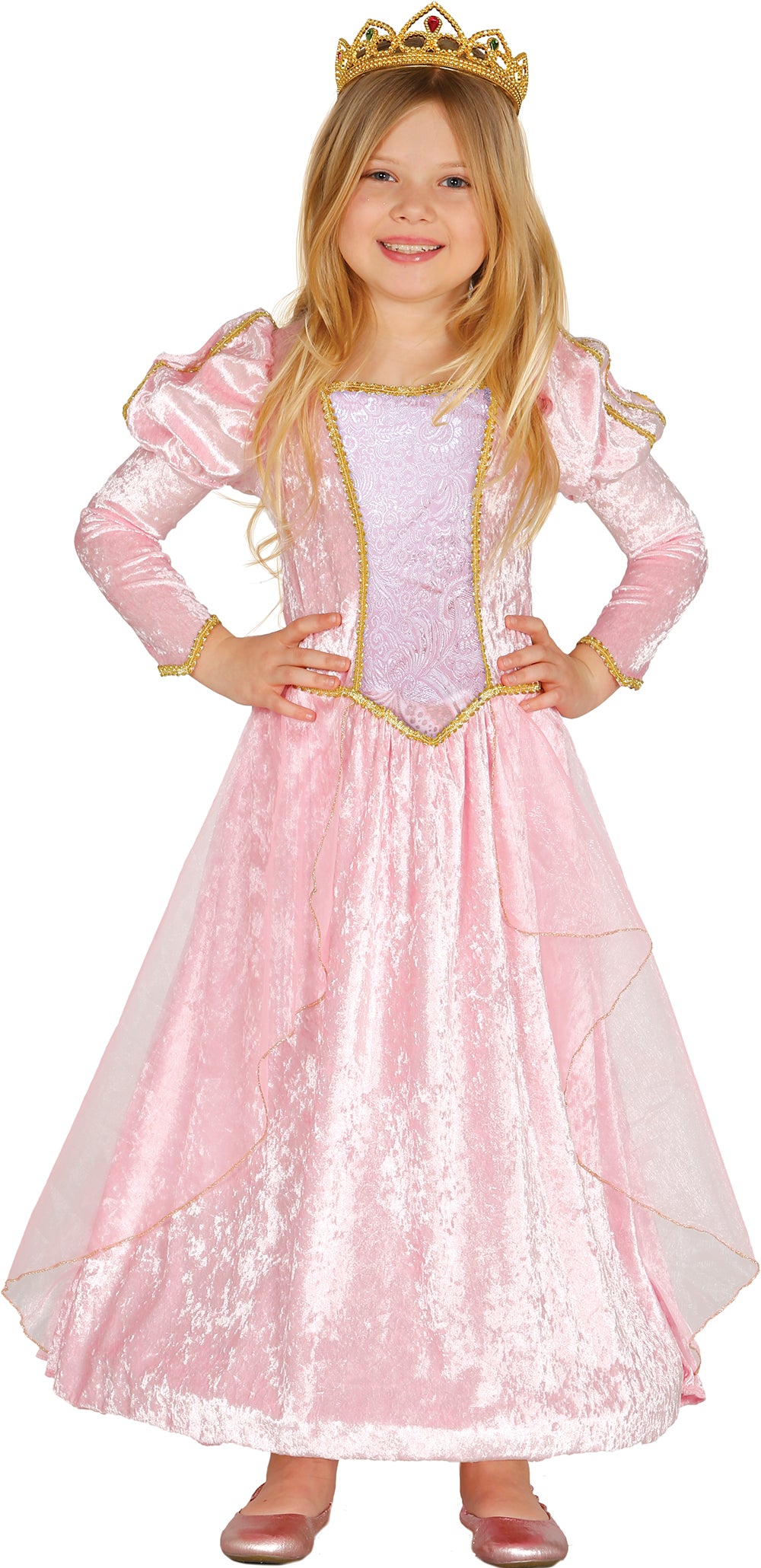 GP85916 – Prinzessin Traumhaftes Samtkleid Pink – Größe: 110/116 – Farbe: Pink