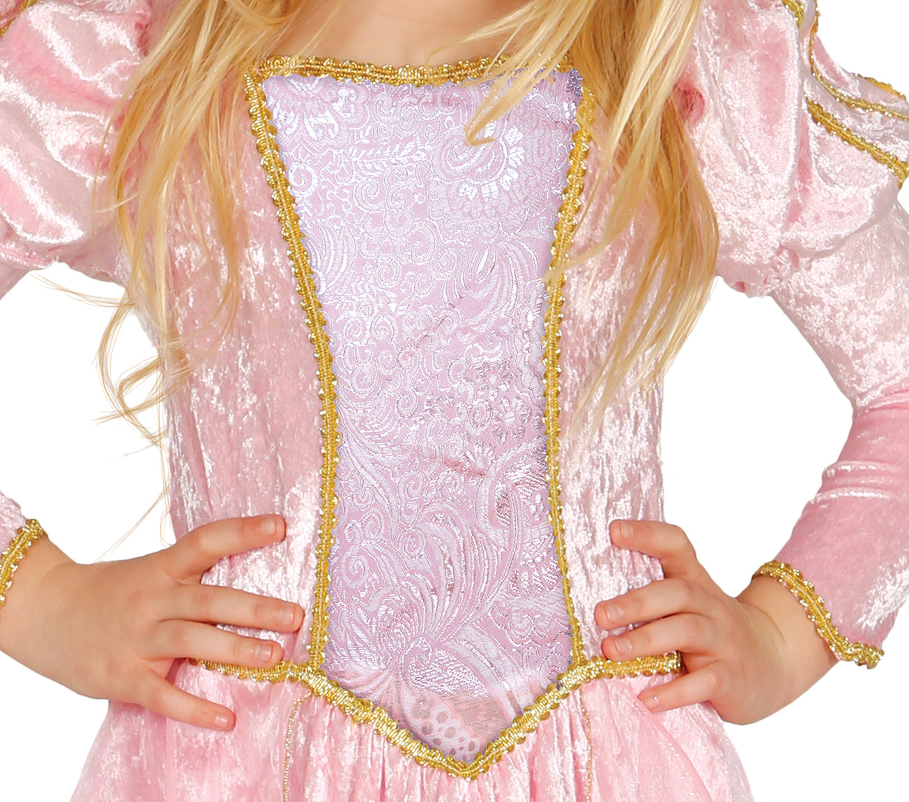 GP85916 – Prinzessin Traumhaftes Samtkleid Pink – Größe: 128/134 – Farbe: Pink