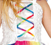 GP85958 – Einhorn Märchenkostüm Kinder Regenbogen – Größe: 98/104 – Farbe: Weiß