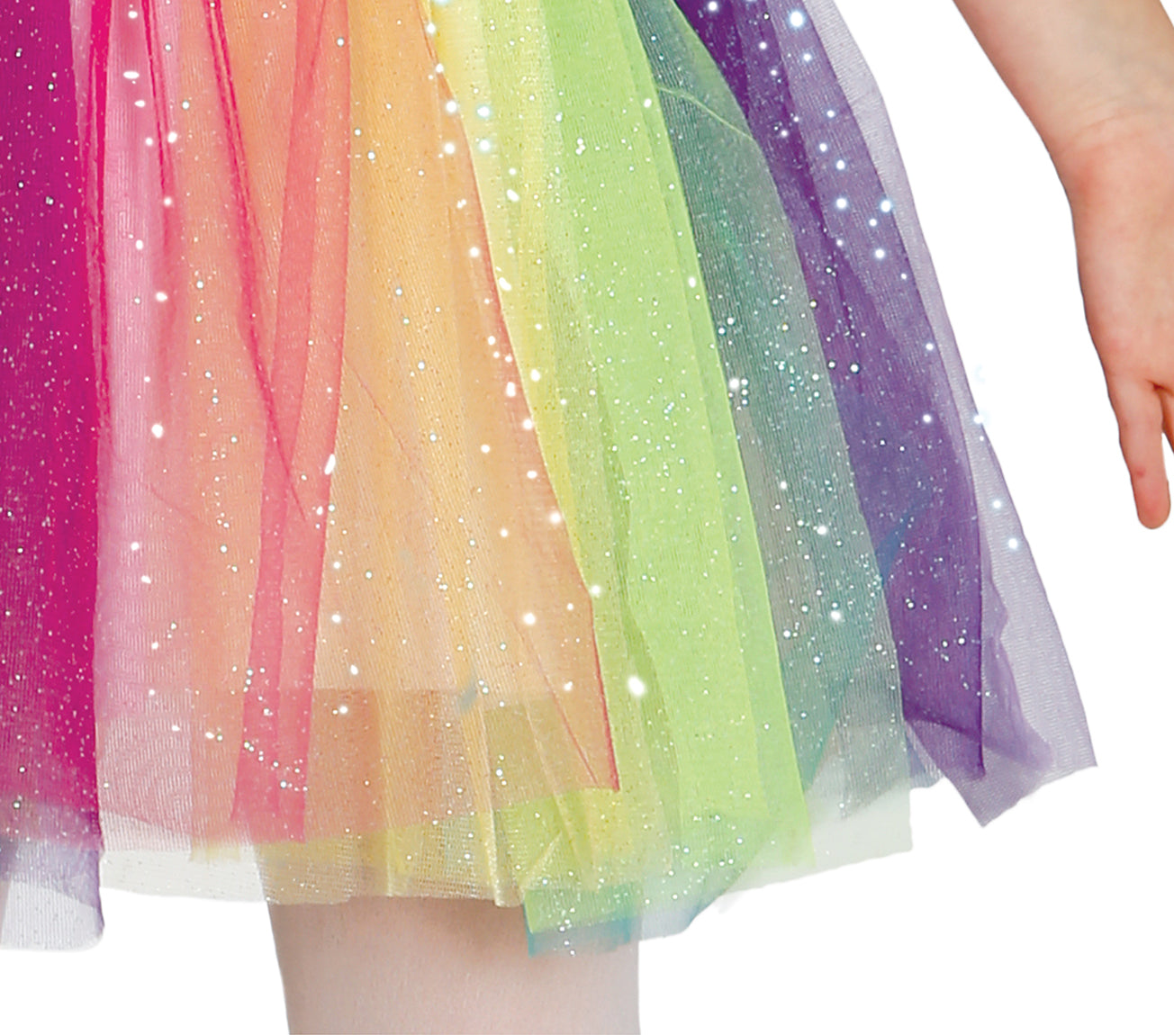 GP85958 – Einhorn Märchenkostüm Kinder Regenbogen – Größe: 98/104 – Farbe: Weiß