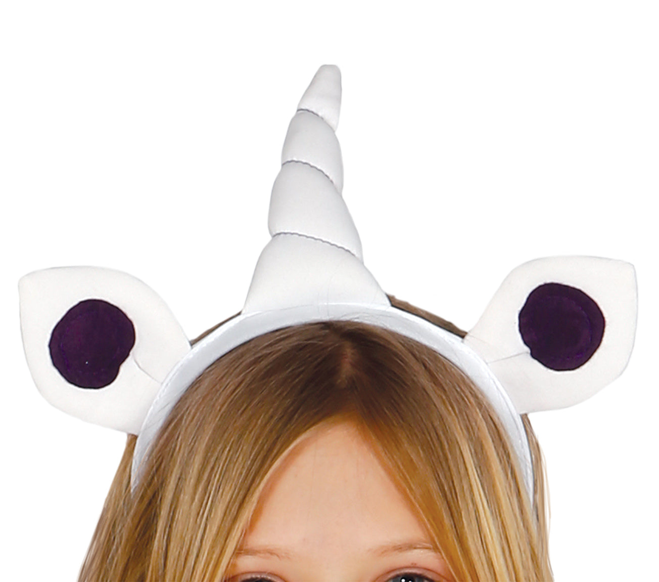 GP85958 – Einhorn Märchenkostüm Kinder Regenbogen – Größe: 128/134 – Farbe: Weiß