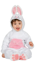 Hasen Kostüm für Babys weiß mit Kapuze