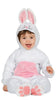 GP85981 – Tierkarneval Babyhasen Anzug Kapuze Füßling – Größe: 74/80 – Farbe: Weiß