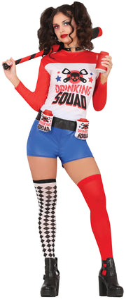 Comic Antiheldin Kostüm für Damen mit Shorts, Bild 1