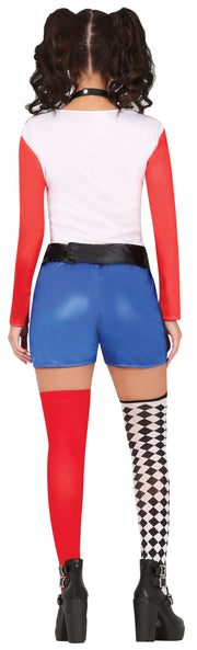 Comic Antiheldin Kostüm für Damen mit Shorts, Bild 2