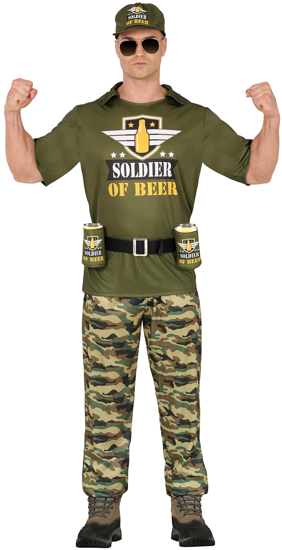 Biersoldat Kostüm für Herren mit Mütze