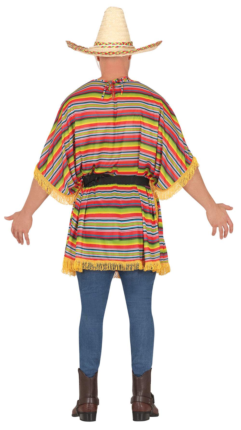 GP86033 – Superheld Sombrero Abenteuer Figur Poncho – Größe: 52 - 54 (L) – Farbe: Mehrfarbig