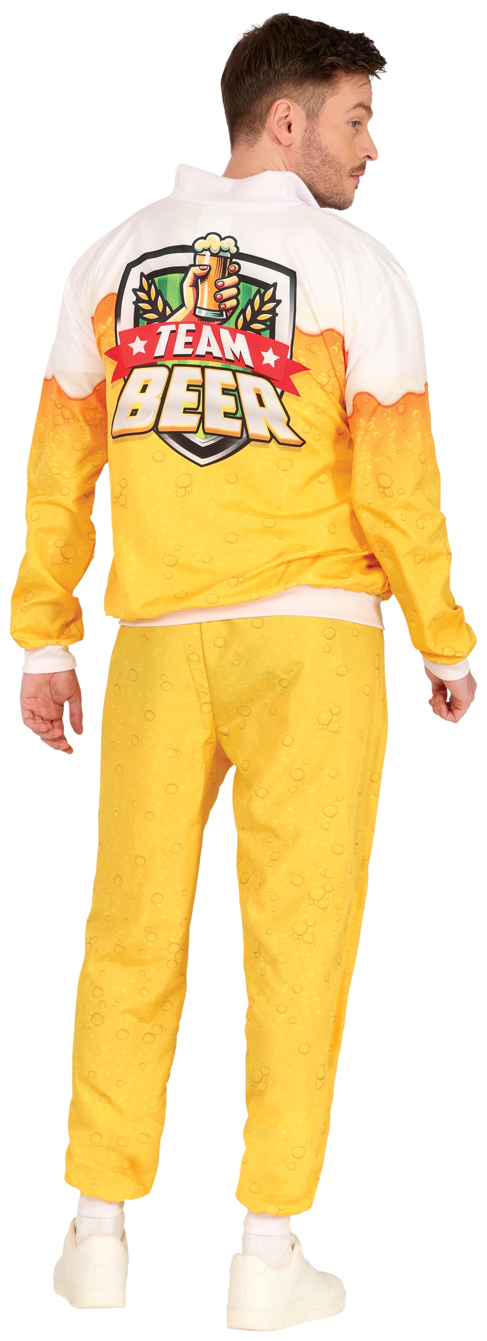 GP86035 – Bier Party Karneval Outfit Gelb Jacke Hose – Größe: 48 - 50 (M), 52 - 54 (L) – Farbe: Gelb