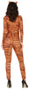 GP86038 – Tierkostüm Karneval Tiger Katzenohren – Größe: 36 - 38 (S), 38 - 40 (M), 42 - 44 (L) – Farbe: Orange