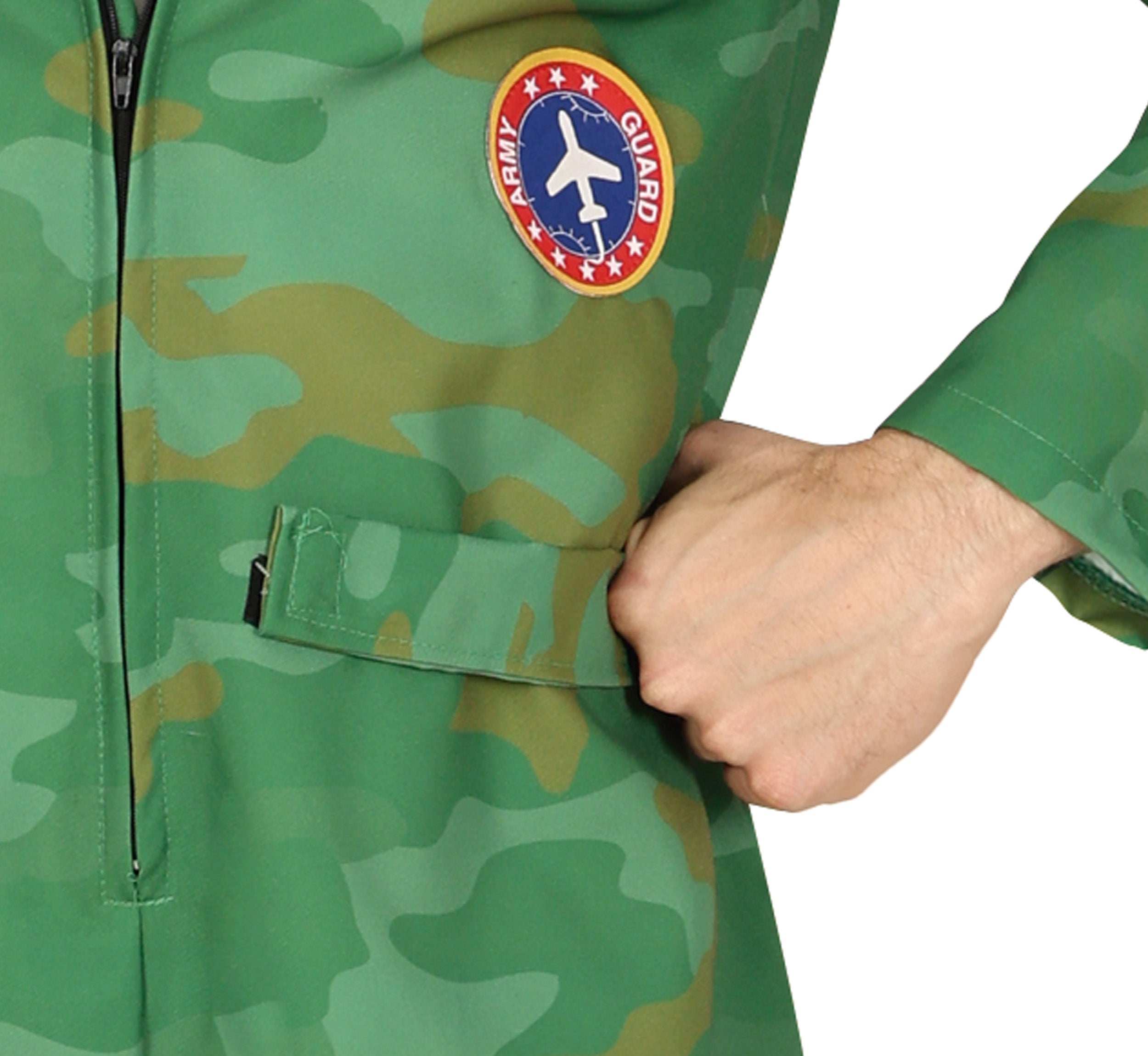 GP86054 – Pilot Overall Karnevalskostüm – Größe: 48 - 50 (M), 52 - 54 (L) – Farbe: Grün