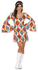 GP86063 – Hippie 70s Party Outfit Schlagermusik – Größe: 36 - 38 (S), 38 - 40 (M), 42 - 44 (L) – Farbe: Mehrfarbig