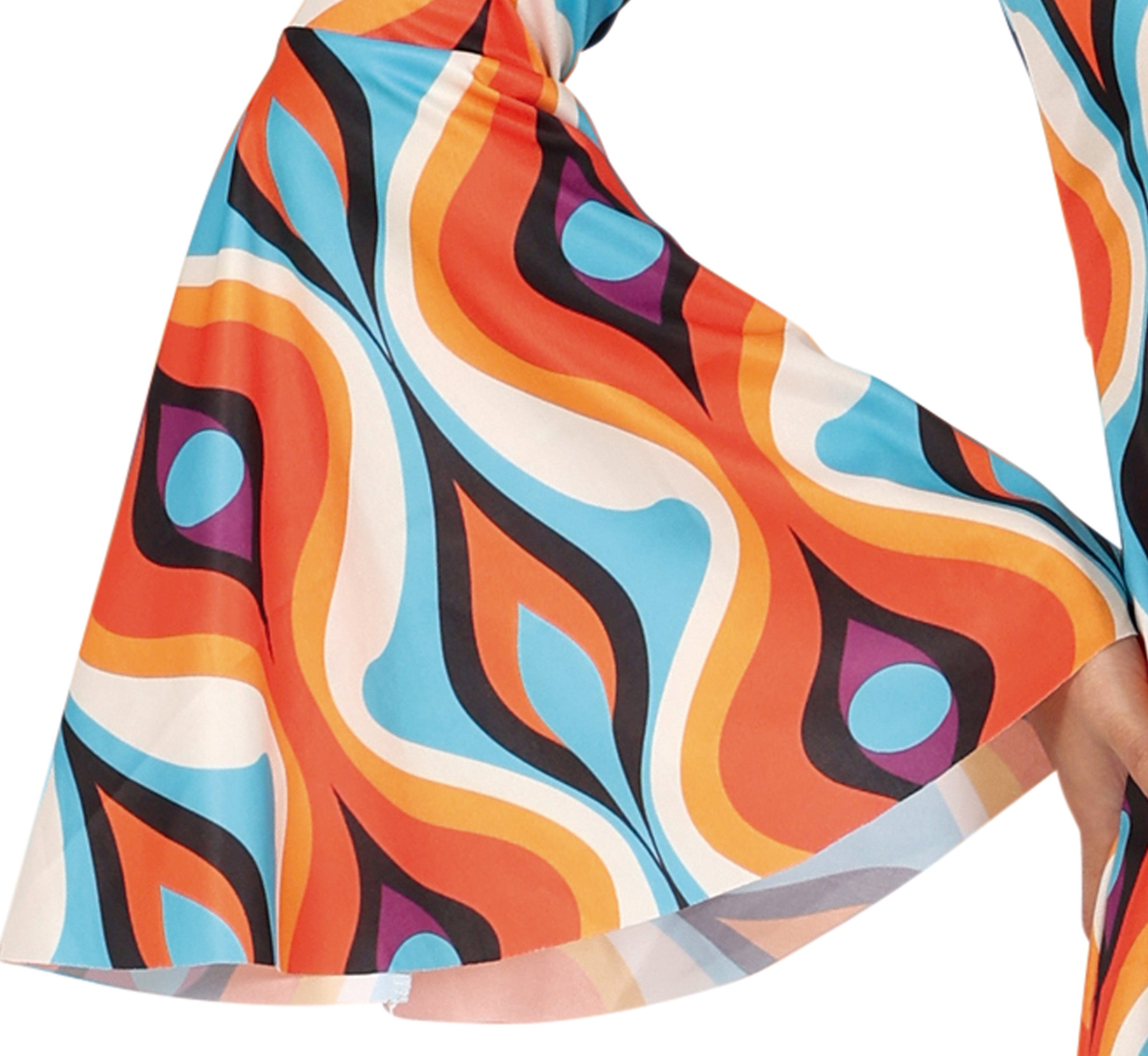 GP86063 – Hippie 70s Party Outfit Schlagermusik – Größe: 36 - 38 (S), 38 - 40 (M), 42 - 44 (L) – Farbe: Mehrfarbig