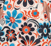 GP86071 – Hippie 70s Blumen Swingkleid Stirnband – Größe: 36 - 38 (S), 38 - 40 (M), 42 - 44 (L) – Farbe: Mehrfarbig