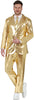 GP86091 – Glamour Gold Prinz Kostüm Anzug – Größe: 46 - 48 (S), 48 - 50 (M), 52 - 54 (L) – Farbe: Gold